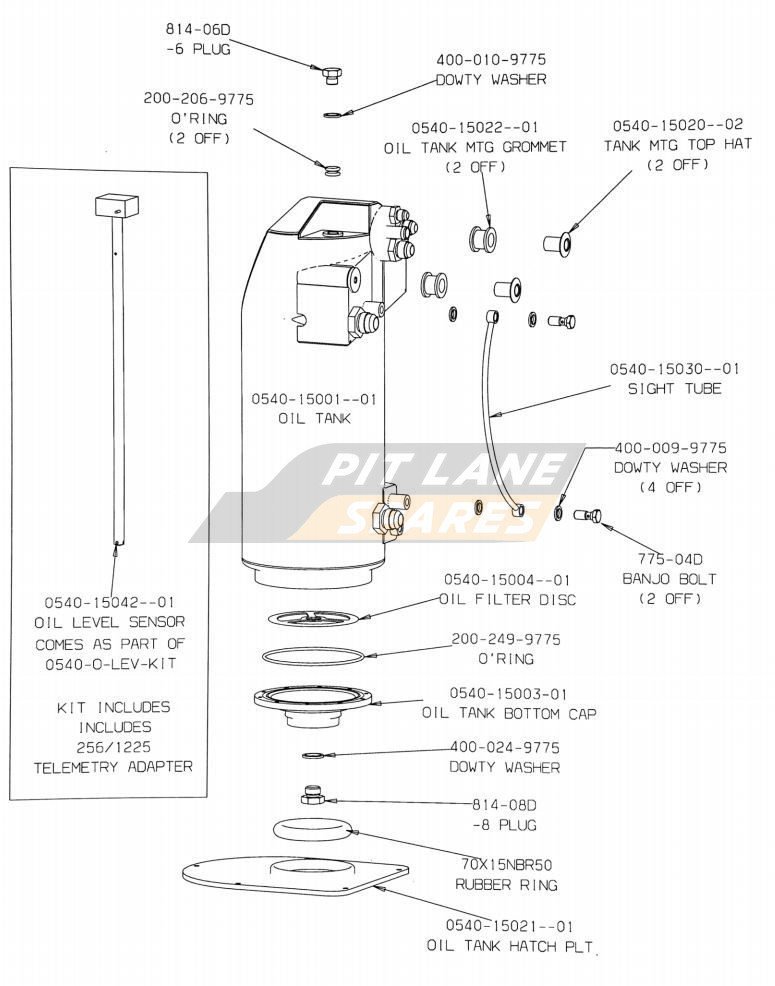 OIL TANK PARTS Diagram